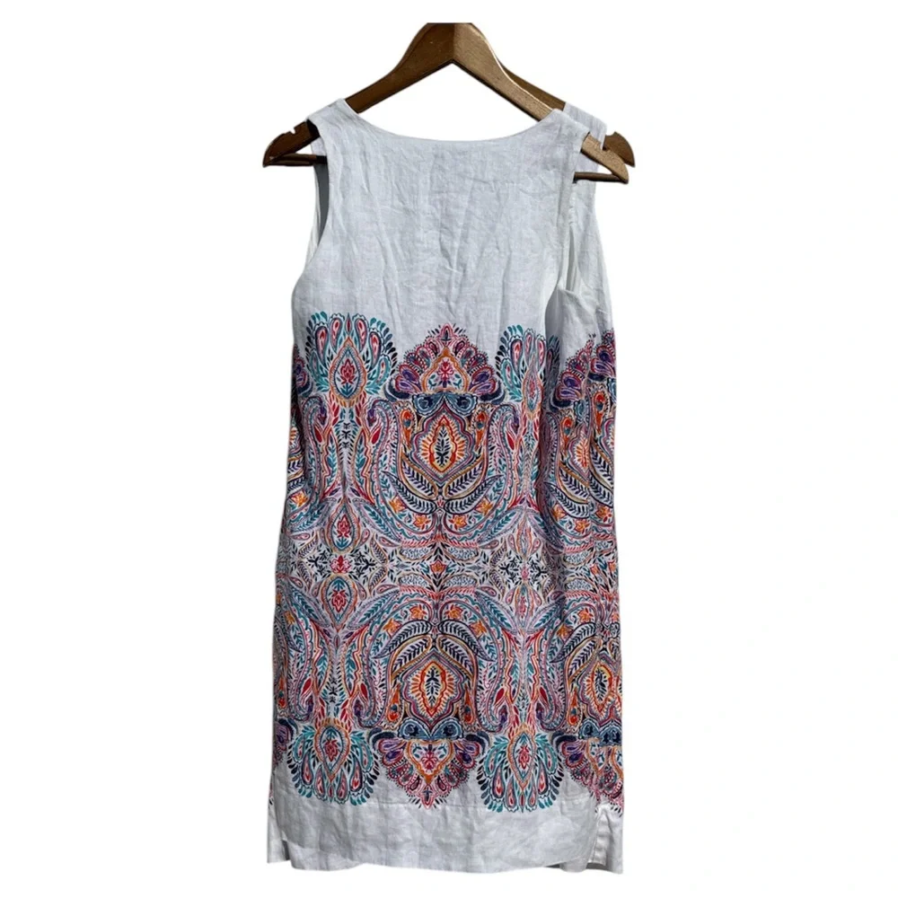 Tommy Bahama Women’s Brilliant Bazaar Shift Dress 100% Linen Size S - Picture 2 of 11